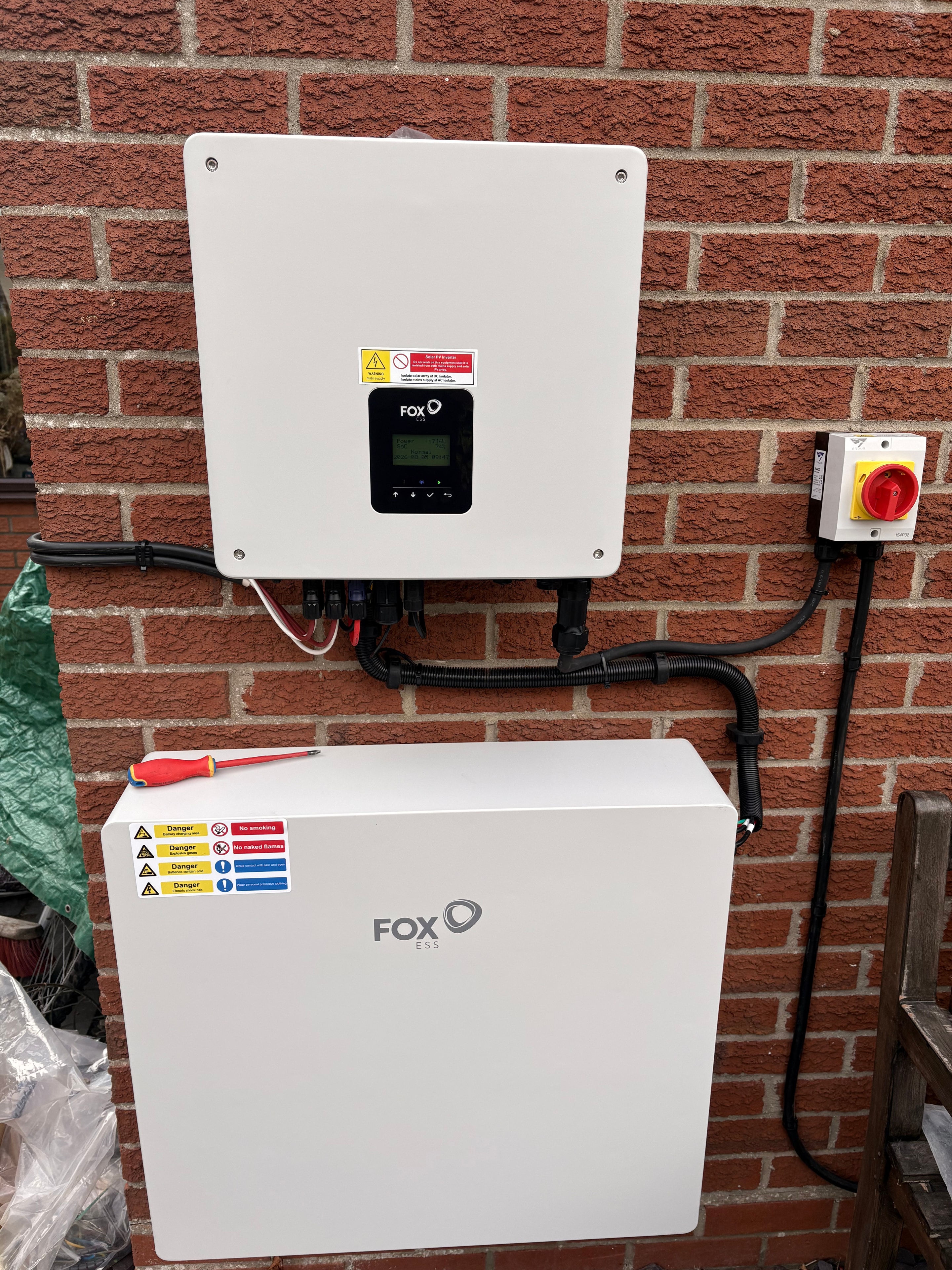 Solar inverter installation